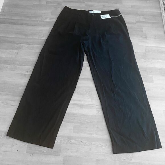 A New Day High Rise Wide Leg Black Pants Size 16 NWT - Picture 2 of 9